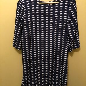 Gap Navy and White Teacup Print Shirt Dress